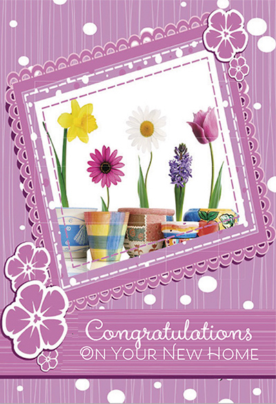 88417 new home - 4 1/2 x 6 3/4 - multi color foil & embossed